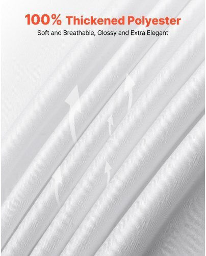 Vevor Tablecloth Set 6pcs White 70x120cm