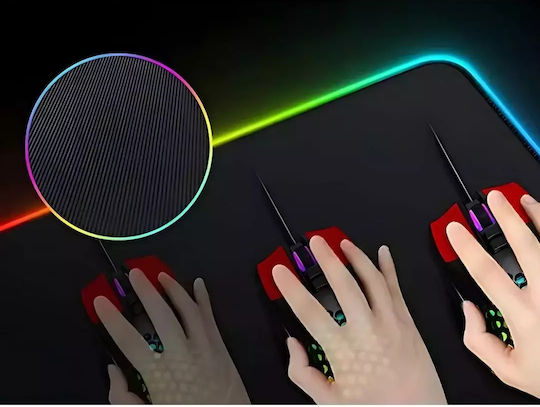Verk Group XXL Gaming Mouse Pad with RGB Lighting USB Gray 900mm