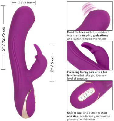Calexotics Δονητής Rabbit Μωβ