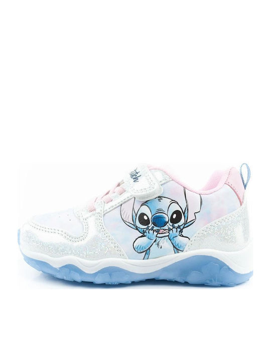 Παιδικά Sneakers με Σκρατς & Φωτάκια Λευκά