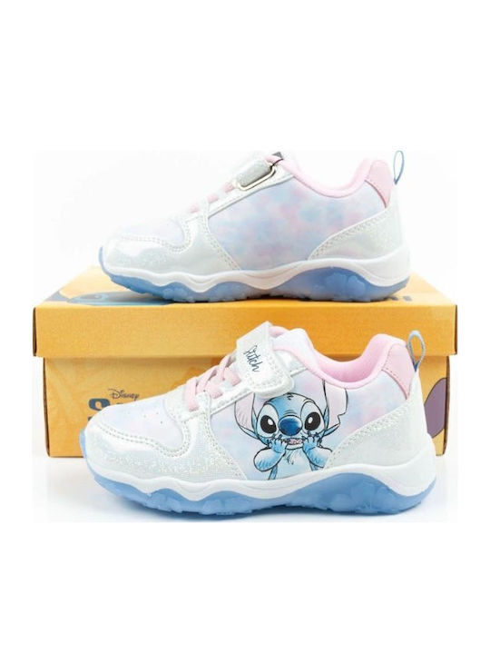 Παιδικά Sneakers με Σκρατς & Φωτάκια Λευκά