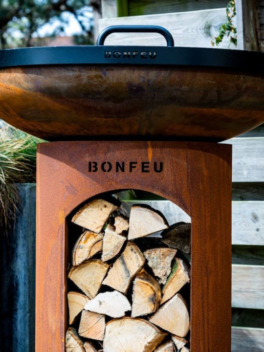 Bonfeu Kamin Draußen Metallisch Schwarz