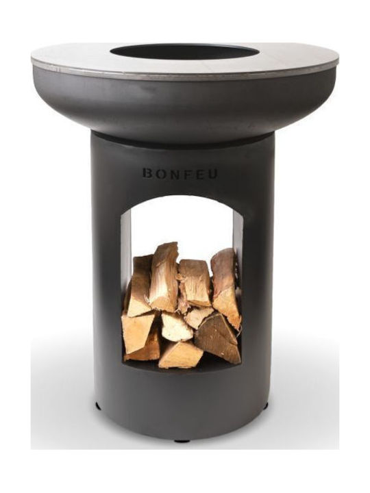 Bonfeu Kamin Draußen Metallisch Schwarz