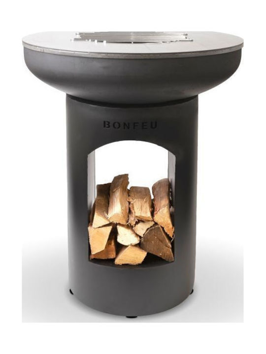 Bonfeu Kamin Draußen Metallisch Schwarz