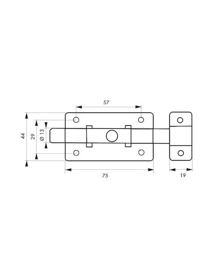 Thirard Stahlhaken Verchromt 100 Millimeter