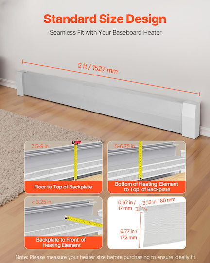 Radiator Cover Premium Steel 1527 x 81 x 193 mm White Dbjrqgthjprecigq9001v0 Vevor