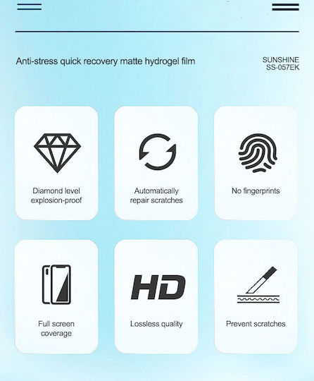 Sunshine Hydrogel Ματ Screen Protector (Galaxy S22 Ultra 5G)