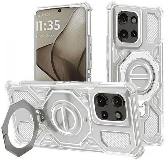 Techsuit Carbon Задна корица Силикон Бял (Motorola Edge 50)