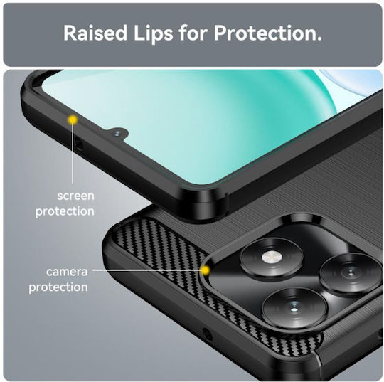 Back Cover Σιλικόνης Μαύρο (Honor X5C Plus)