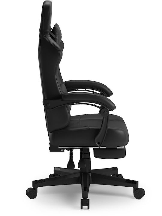 SENSE7 Devon PU Artificial Leather Gaming Chair with Footrest Black