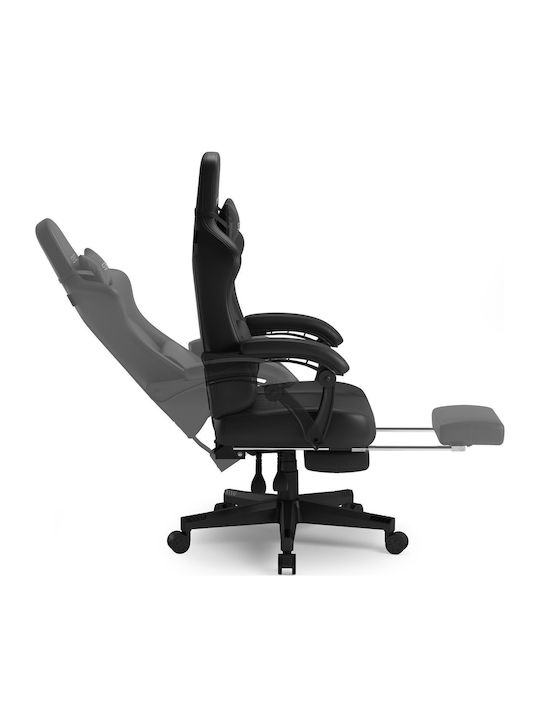 SENSE7 Devon PU Artificial Leather Gaming Chair with Footrest Black