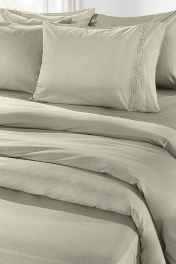 Guy Laroche Color Plus Ημίδιπλο 120x200+32εκ. με Λάστιχο Khaki