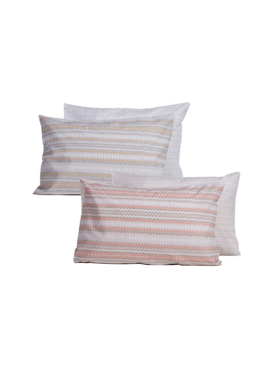 Nef-Nef Homeware Quantro Kissenbezug mit Umschlagumschlag Beige 52x72cm.