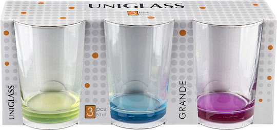 Uniglass Set of Glasses Water made of Glass 3pcs