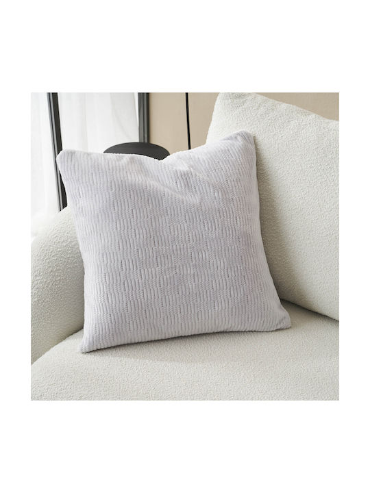 Gofis Home Διακοσμητική Μαξιλαροθήκη Polar από Γούνα Fog Grey 109/01 50x50εκ.