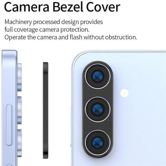 Camera Protection Metal Frame Black for the Samsung Galaxy S25+ 5G