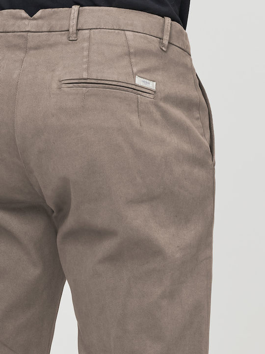 Uniform Hose in Schlanker Passform Grey Brown