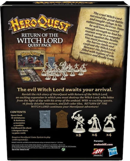 Game Expansion HeroQuest: Return of The Witch Lord Quest Pack 14+ Years Old (EN) Hasbro