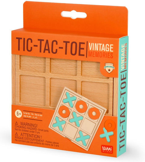 Board Game Tic-Tac-Toe for 1-2 Players 6+ Years Old Legami Milano