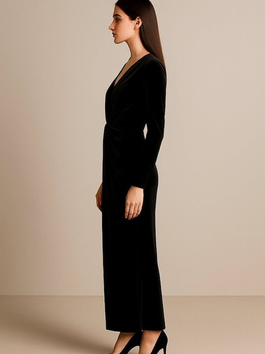 Maxi Evening Dress Velvet Black