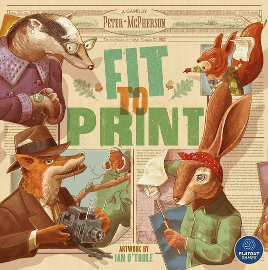 Επιτραπέζιο Παιχνίδι Fit to Print για 1-6 Παίκτες 10+ Ετών (EN) Flatout Games