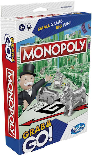 Brettspiel Monopoly Grab & Go für 2-4 Spieler 8+ Jahre (EN) Hasbro