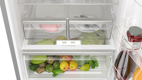 Pitsos Ψυγειοκαταψύκτης 508lt Total NoFrost Υ193xΠ70xΒ80εκ. Inox PKNB56XLEP
