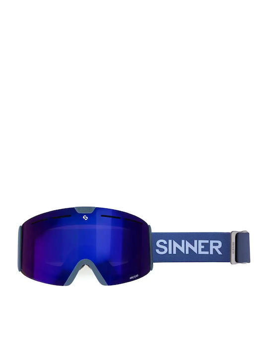 Sinner S Unisex Ski- & Snowboardbrille Erwachsene Blau mit Linse in Blau Farbe