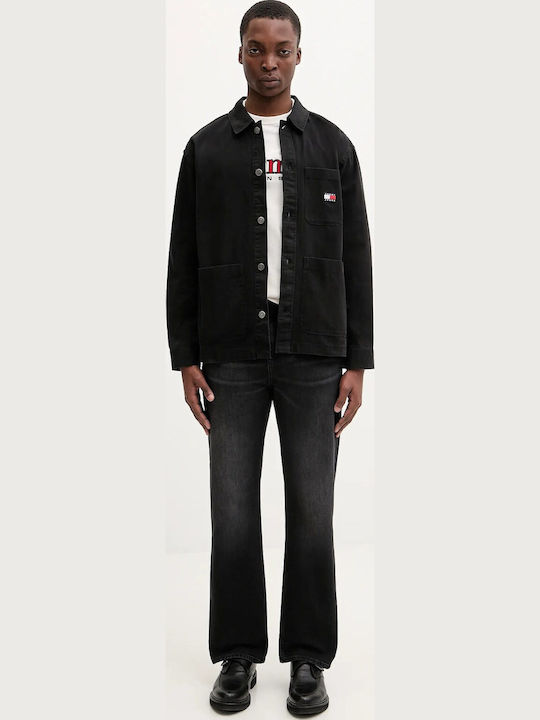 Tommy Hilfiger Overshirt Bumbac Negru