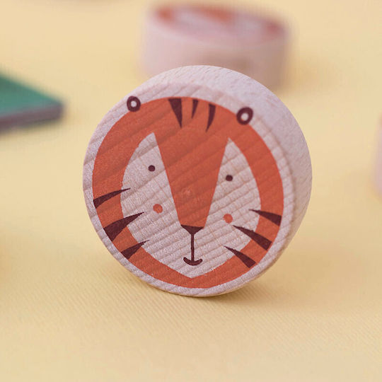 Επιτραπέζιο Παιχνίδι Tic Tac Toe Lion & Tiger για 2 Παίκτες 3+ Ετών (EN) Londji