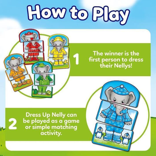 Επιτραπέζιο Παιχνίδι Dress Up Nelly Mini Game για 1-4 Παίκτες 2+ Ετών (FR) Orchard