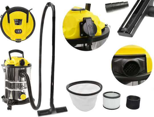 Geko Aspirator Lichide / Solide 1800W cu Inoxidabil Recipient 25lt