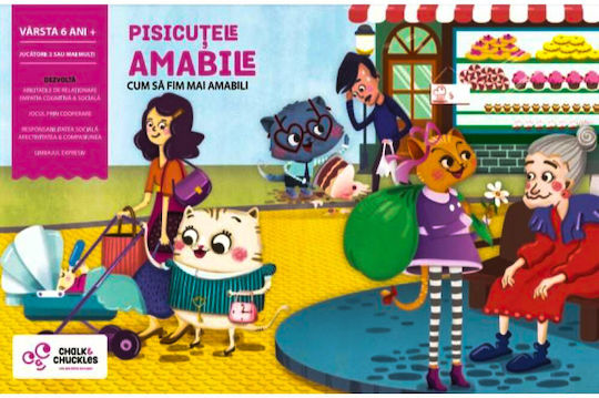 Joc de Societate Pisicutele Amabile pentru 2+ Jucători 6+ Ani Chalk & Chuckles