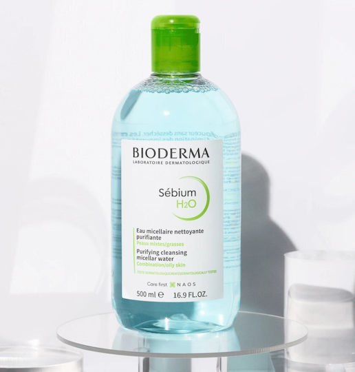 Bioderma Sebium Η2Ο Micellar Water Makeup Remover Face for Acne-Prone Skin 500ml