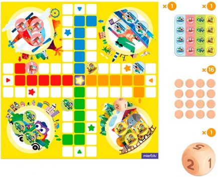 Joc de Societate Ludo pentru 2-6 Jucători 5+ Ani (EN) Mieredu