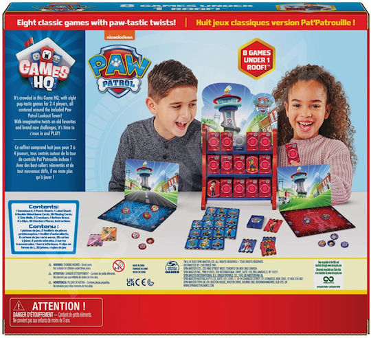 Joc de Societate Paw Patrol 8 Games Under 1 Roof pentru 2-4 Jucători 4+ Ani (EN) Spin Master