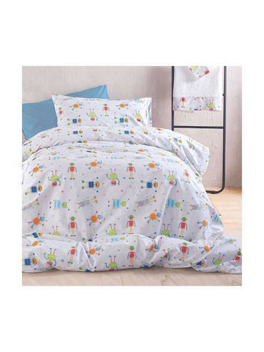 Rythmos Sheet Set Semi-double Cotton Symbol White 160x260cm 3pcs