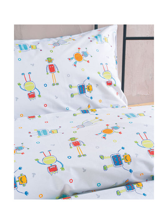 Rythmos Sheet Set Semi-double Cotton Symbol White 160x260cm 3pcs