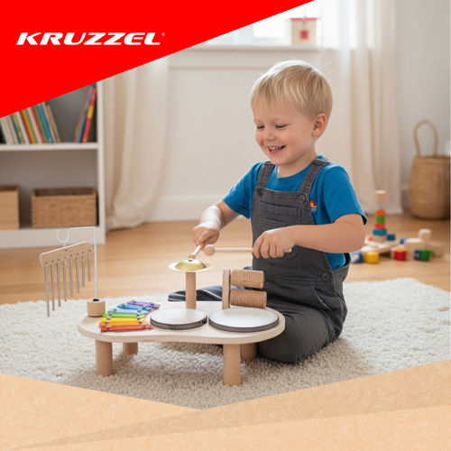 Măsuță pentru Copii din Lemn Bej Kruzzel