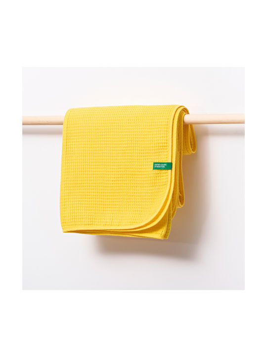 Benetton Waffle Yellow Blanket 140x190cm