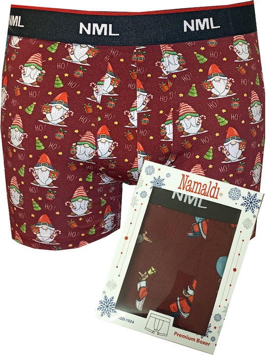 Herren Boxershorts Burgundy 1Packung