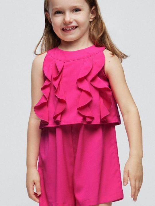 Șort/Salopetă Copii Întreg din Material Textil Fuchsia