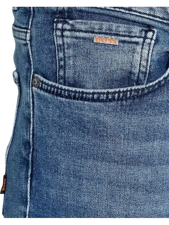 Re Maine Pantaloni De Blugi Pentru Bărbați Elastic Regular Fit Albastru