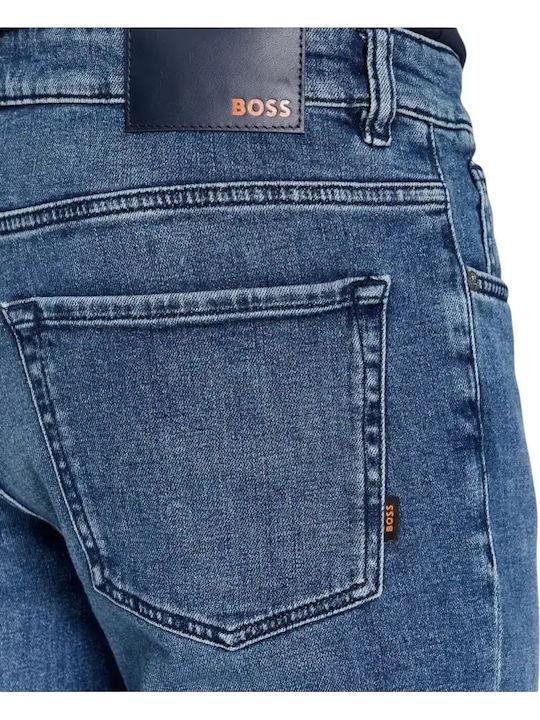 Re Maine Pantaloni De Blugi Pentru Bărbați Elastic Regular Fit Albastru