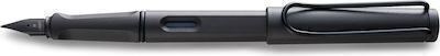 Lamy Safari 017 Πένα Γραφής Broad Μαύρη από Πλαστικό με Μπλε Μελάνι
