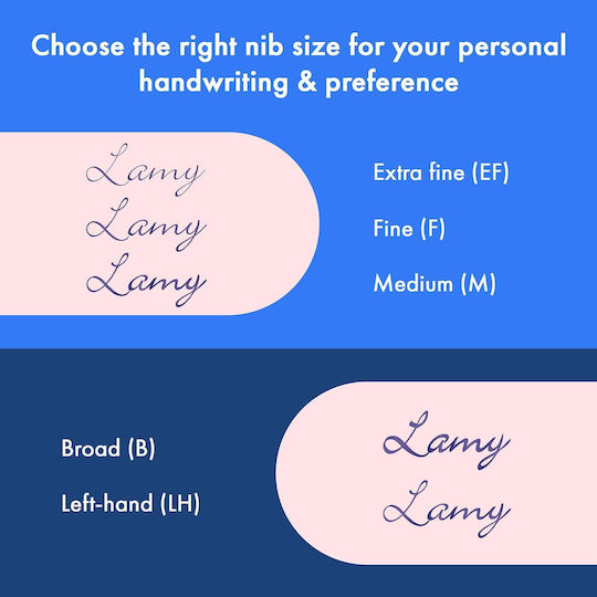 Lamy Safari 013 Πένα Γραφής Medium Ροζ από Πλαστικό με Μπλε Μελάνι Safari Pink