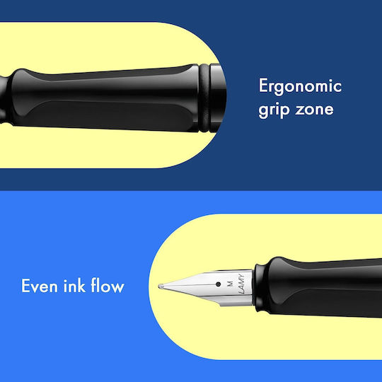 Lamy Safari 019 Writing Pen Broad Black made of Plastic with Black Ink