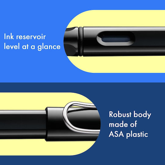 Lamy Safari 019 Writing Pen Broad Black made of Plastic with Black Ink