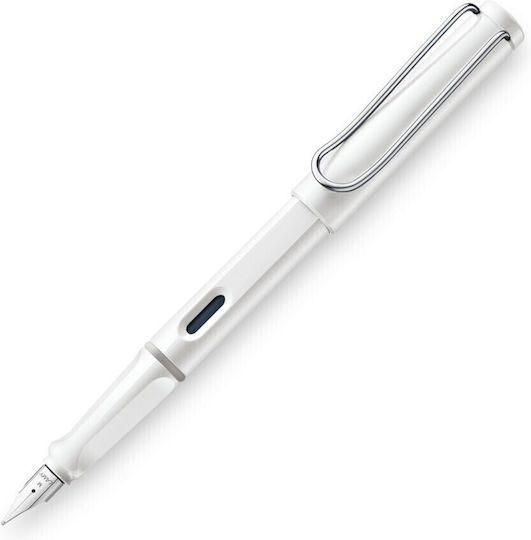 Lamy Safari 019 Schreibfeder Breite Weiß aus Plastik mit Rot Tinte
