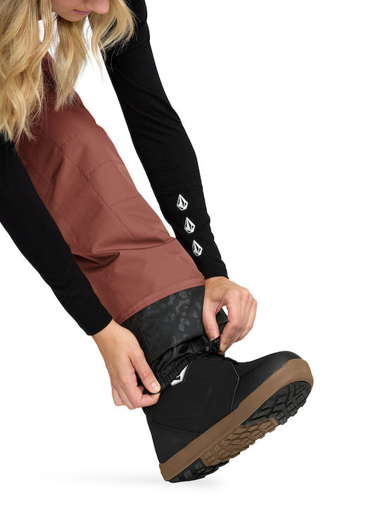 Volcom H1252602-HEN Γυναικείο Παντελόνι Σκι & Snowboard Καφέ